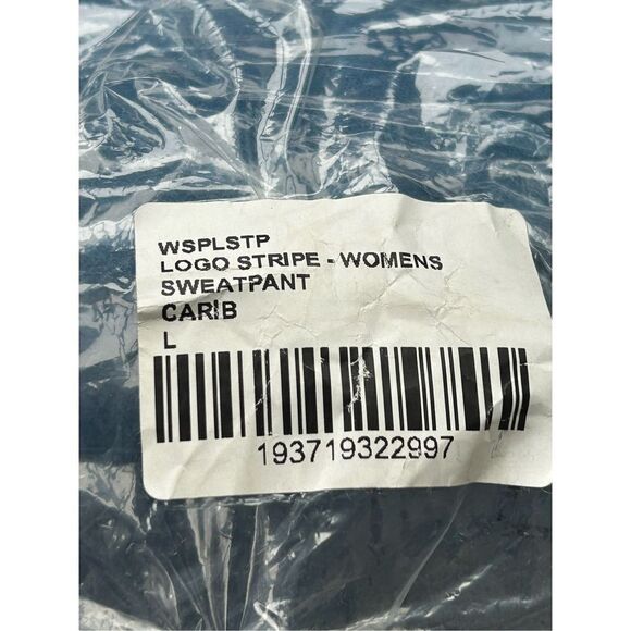 Aviator Nation Logo Stripe Sweatpants Caribbean Blue Women's Large -SOLD OUT ONL - Picture 9 of 10